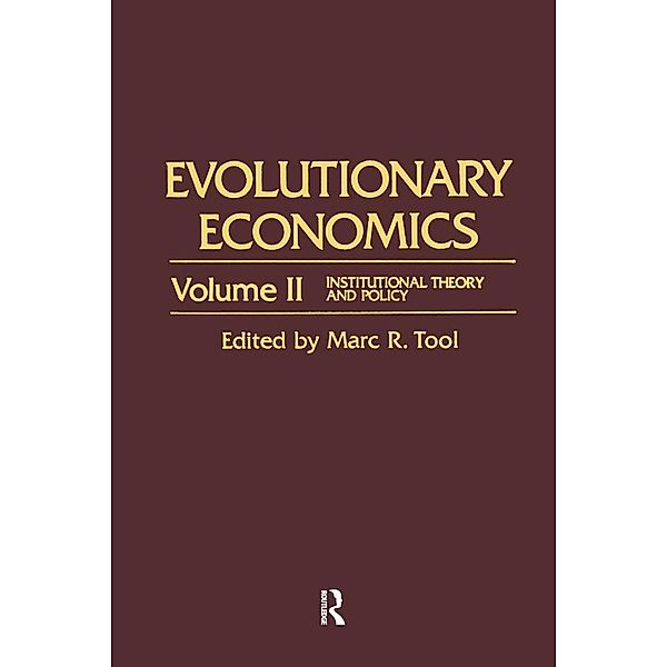 Evolutionary Economics, Marc R. Tool