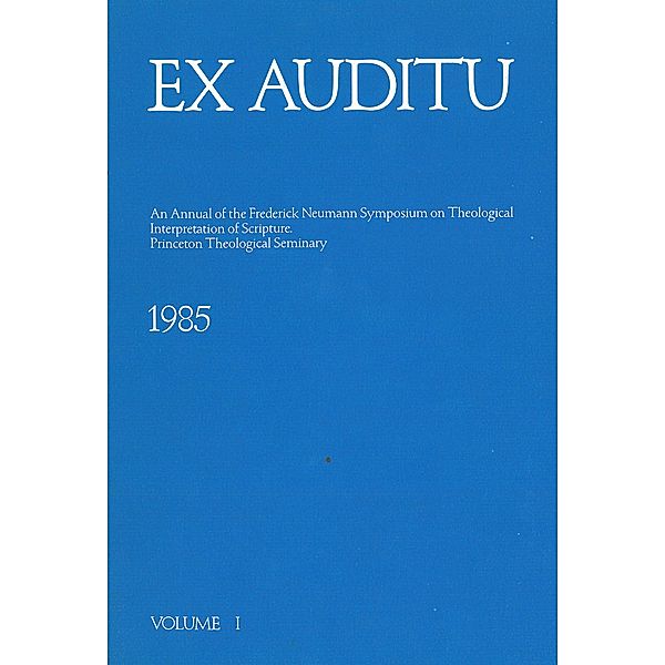 Ex Auditu - Volume 01 / Ex Auditu Bd.1