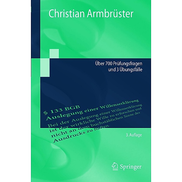 Examinatorium BGB AT / Springer-Lehrbuch, Christian Armbrüster