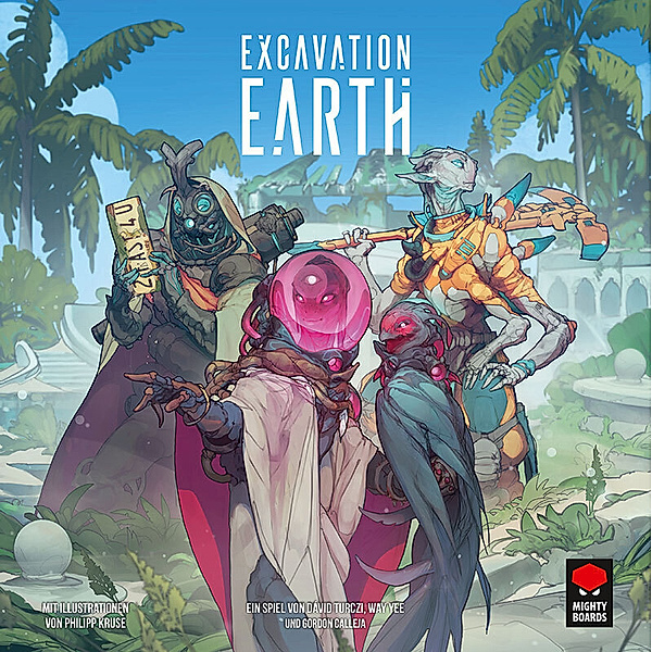 Asmodee, Mighty Boards Excavation Earth (Spiel), Dávid Turczi, Way Yee, Gordon Calleja