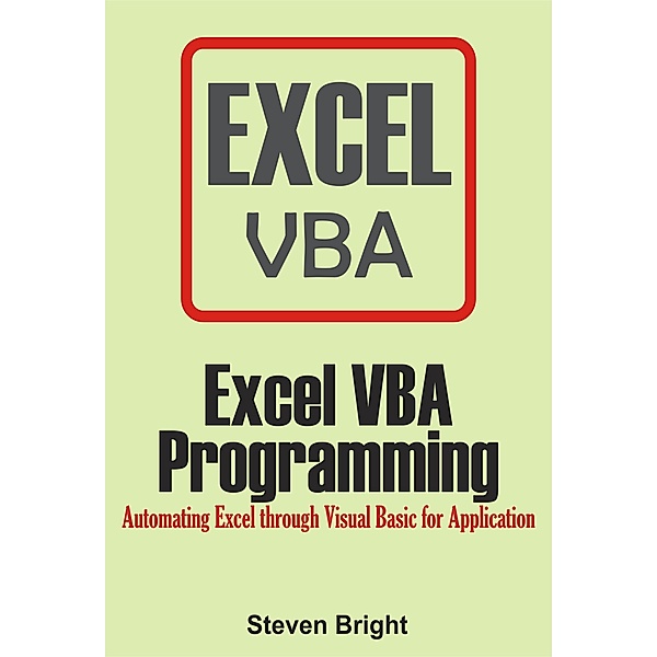 Excel VBA Programming, Monday Sadiku
