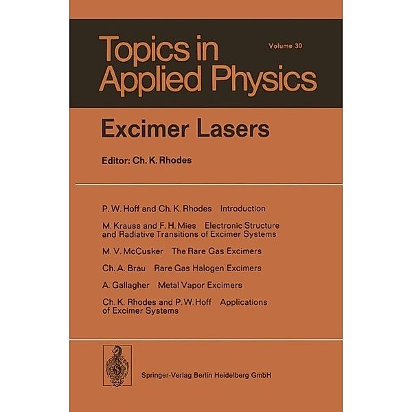 Excimer Lasers / Topics in Applied Physics Bd.30