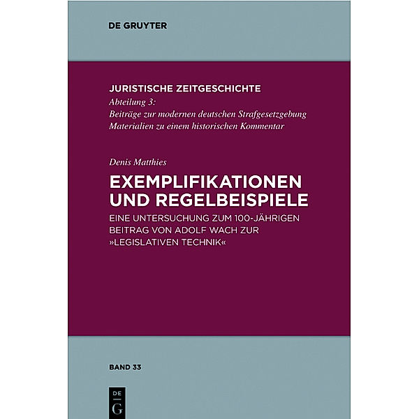 Exemplifikationen und Regelbeispiele, Denis Matthies