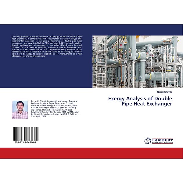 Exergy Analysis of Double Pipe Heat Exchanger, Neeraj Chavda