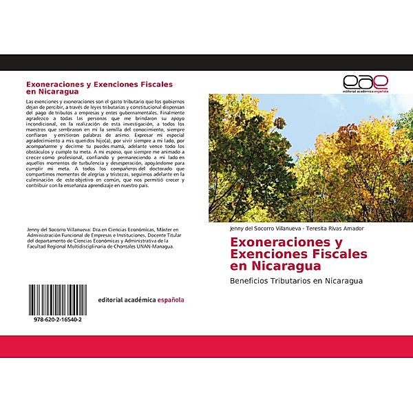 Exoneraciones y Exenciones Fiscales en Nicaragua, Jenny del Socorro Villanueva, Teresita Rivas Amador