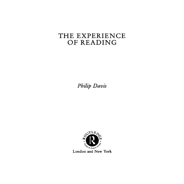 Experience Of Reading, Philip Davis