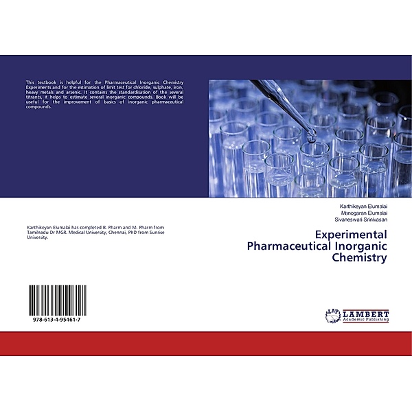 Experimental Pharmaceutical Inorganic Chemistry, Karthikeyan Elumalai, Manogaran Elumalai, Sivaneswari Srinivasan