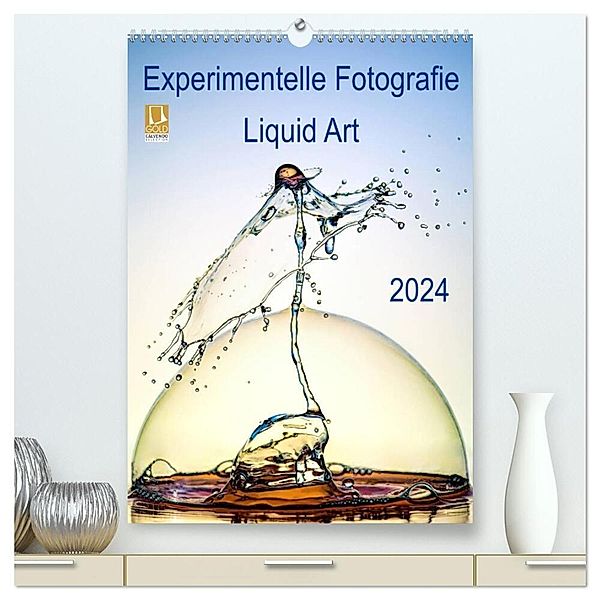 Experimentelle Fotografie Liquid Art (hochwertiger Premium Wandkalender 2024 DIN A2 hoch), Kunstdruck in Hochglanz, Henry Jager
