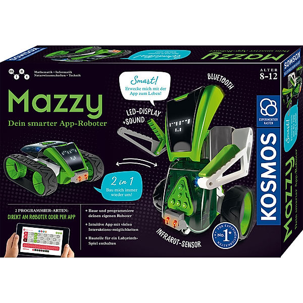 KOSMOS Experimentierkasten Mazzy – Dein smarter App-Roboter