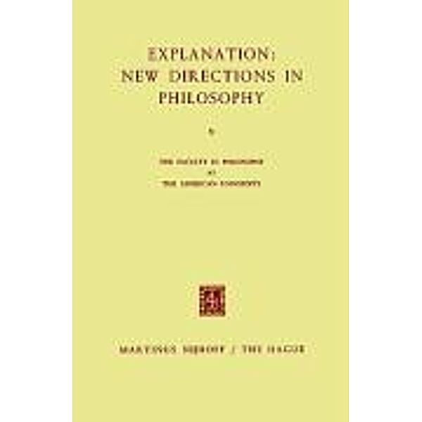 Explanation: New Directions in Philosophy, The Faculty In Philosophy