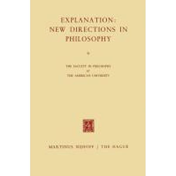 Explanation: New Directions in Philosophy, The Faculty In Philosophy