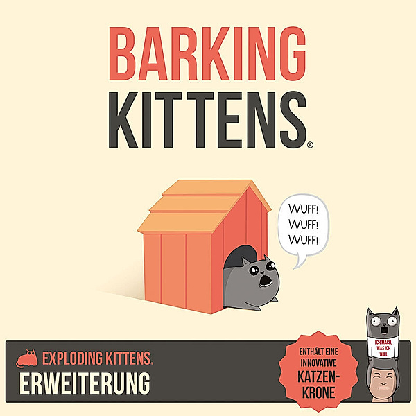 Asmodee, Exploding Kittens Exploding Kittens - Barking Kittens, Matthew Inman, Elan Lee