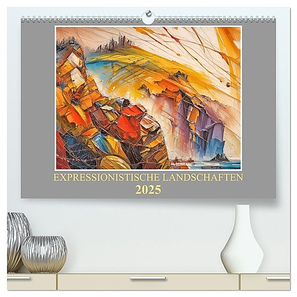 Expressionistische Landschaften (hochwertiger Premium Wandkalender 2025 DIN A2 quer), Kunstdruck in Hochglanz, Calvendo, Werner Braun
