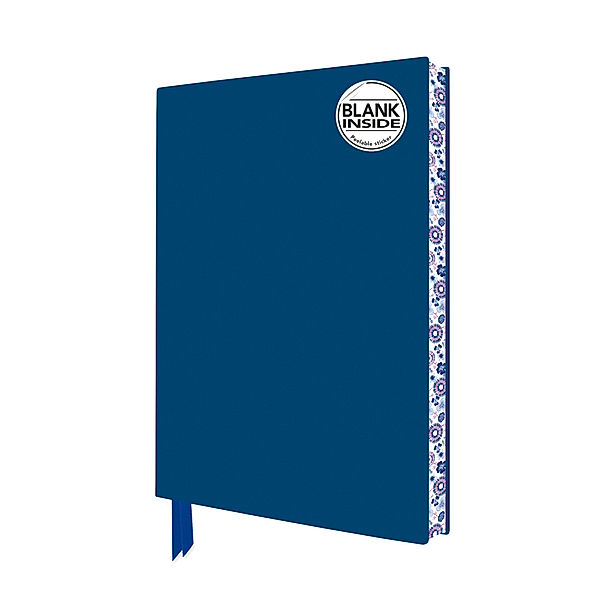 Exquisit Notizbuch ohne Linien DIN A5: Farbe Mittelblau, Flame Tree Publishing