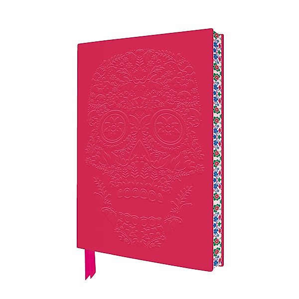 Exquisit Premium Notizbuch DIN A5: Floral bemalter Sugar Skull, Flame Tree Publishing