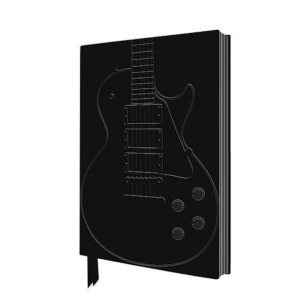 Exquisit Premium Notizbuch DIN A5: Gibson Les Paul, Black Guitar, Flame Tree Publishing