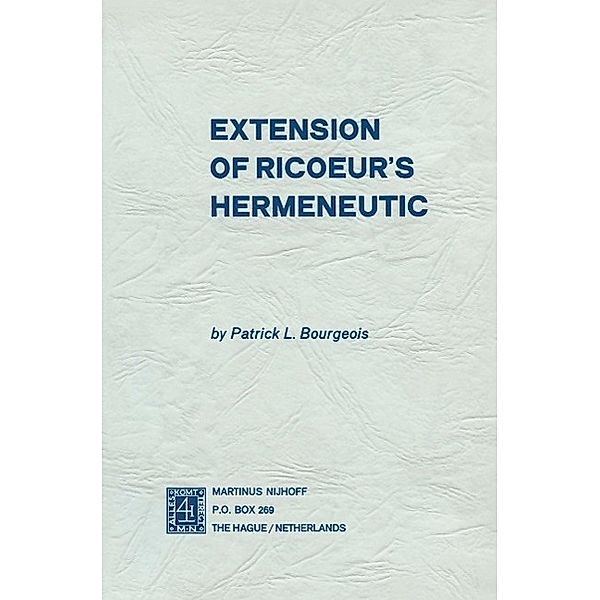 Extension of Ricoeur's Hermeneutic, P. L. Bourgeois