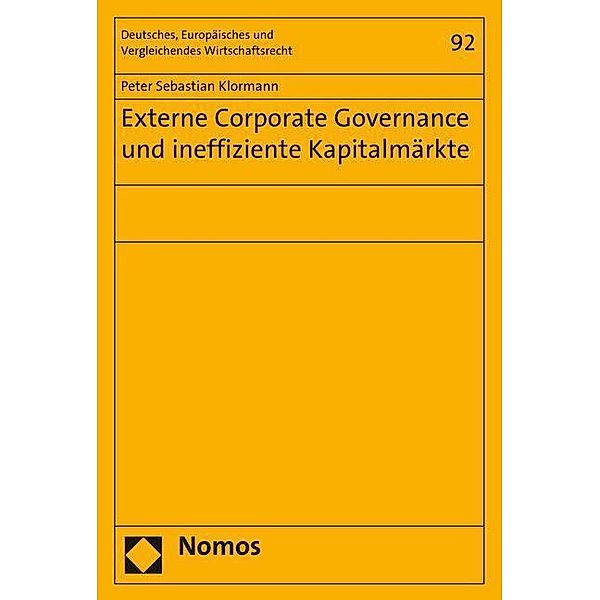 Externe Corporate Governance und ineffiziente Kapitalmärkte, Peter Sebastian Klormann