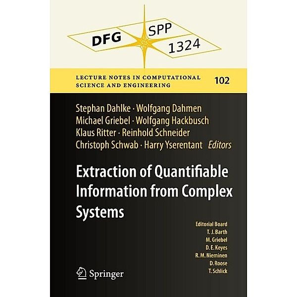 Extraction of Quantifiable Information from Complex Systems / Lecture Notes in Computational Science and Engineering Bd.102