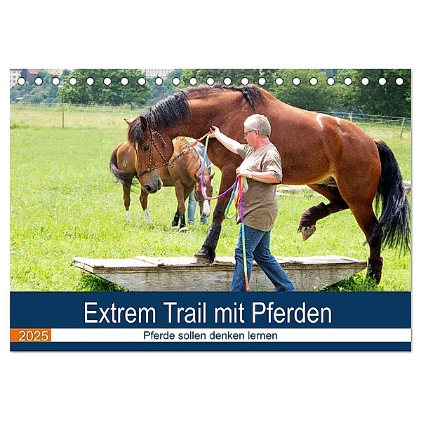Extrem Trail mit Pferden (Tischkalender 2025 DIN A5 quer), CALVENDO Monatskalender, Calvendo, Marion Sixt