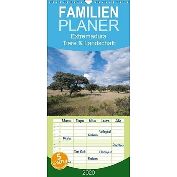 Extremadura, Tiere & Pflanzen - Familienplaner hoch (Wandkalender 2020 , 21 cm x 45 cm, hoch), Christof Martin