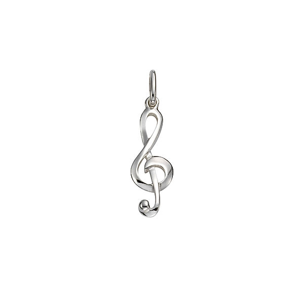 F Anhänger 925/- Sterling Silber 2,5cm Glänzend