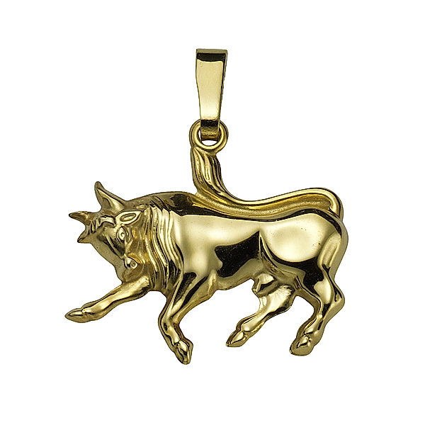 F Anhänger Sternzeichen Stier 333/- Gold 2,0cm Glänzend