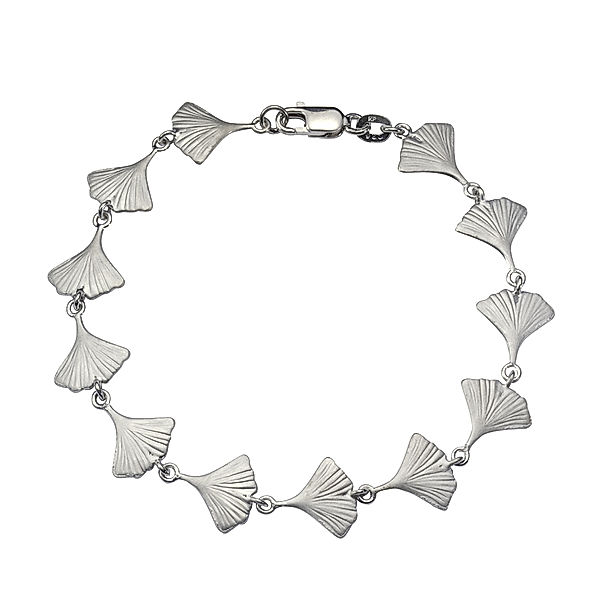 F Armband 925/- Sterling Silber 18cm Mattiert