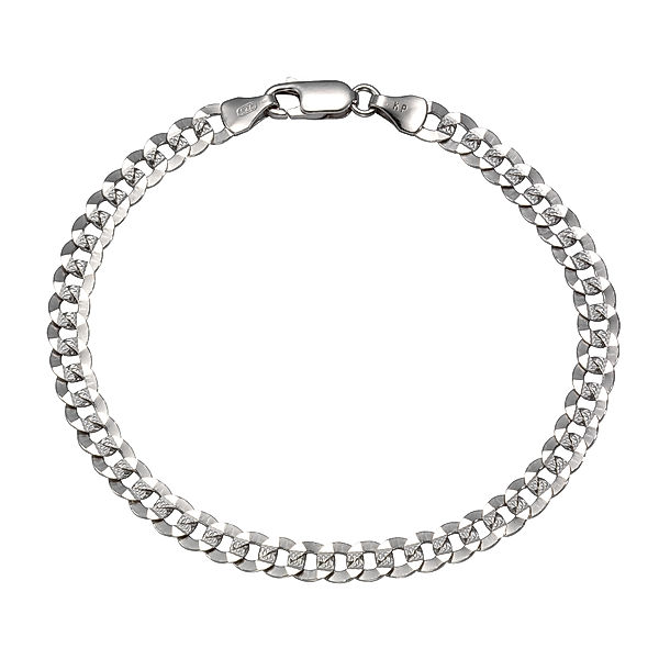 F Armband 925/- Sterling Silber 19/21cm Diamantiert (Größe: 19)