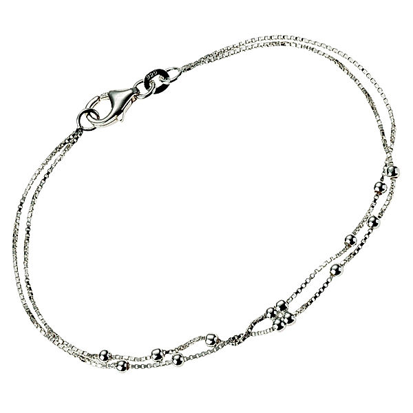 F Armband 925/- Sterling Silber 19cm Glänzend