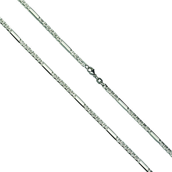 F Collier 925/- Sterling Silber 42/45cm Glänzend (Größe: 42cm)