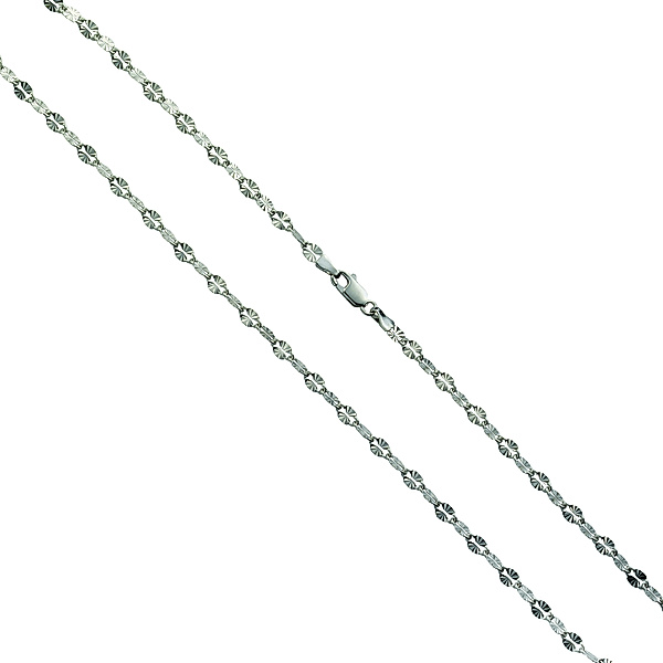 F Collier 925/- Sterling Silber Diamantiert (Größe: 50)