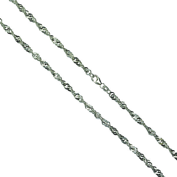 F Collier 925/- Sterling Silber Glänzend (Größe: 55)