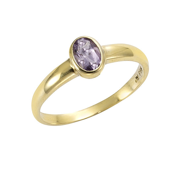 F Ring 333/- Gold Amethyst lila Glänzend (Größe: 056 (17,8))