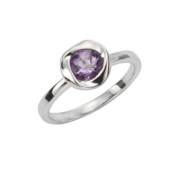 F Ring 925 Amethyst rosa Glänzend (Größe: 054 (17,2))