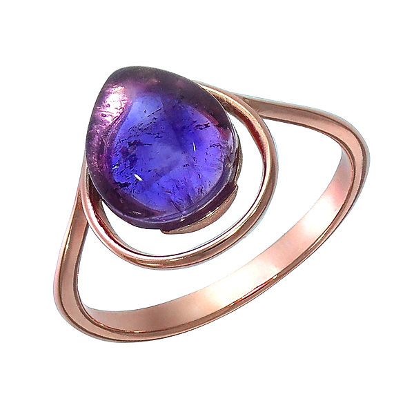 F Ring 925/- Sterling Silber Amethyst violett Glänzend (Größe: 058 (18,5))