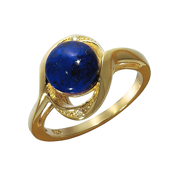 F Ring 925/- Sterling Silber Lapislazuli blau Glänzend (Größe: 054 (17,2))