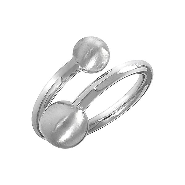 F Ring 925/- Sterling Silber Mattiert (Größe: 052 (16,6))