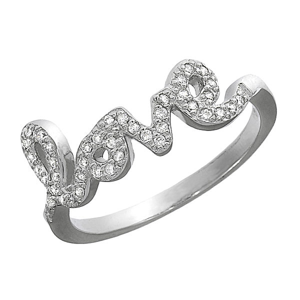 F Ring 925/- Sterling Silber Zirkonia Glänzend (Größe: 060 (19,1))