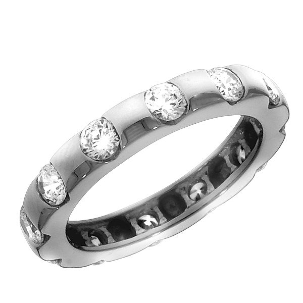 F Ring 925/- Sterling Silber Zirkonia Glänzend (Größe: 017 (53,5))