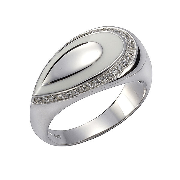 F Ring 925/- Sterling Silber Zirkonia weiß Glänzend (Größe: 052 (16,6))