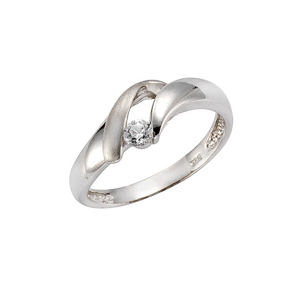 F Ring 925/- Sterling Silber Zirkonia weiß Glänzend (Größe: 060 (19,1))