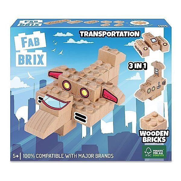 Open Brick Source, Loop Toys FabBrix - Fabbrix Transportation (3in1)