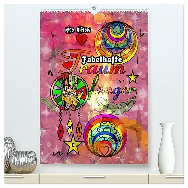 Fabelhafte Traumfänger (hochwertiger Premium Wandkalender 2024 DIN A2 hoch), Kunstdruck in Hochglanz, Nico Bielow