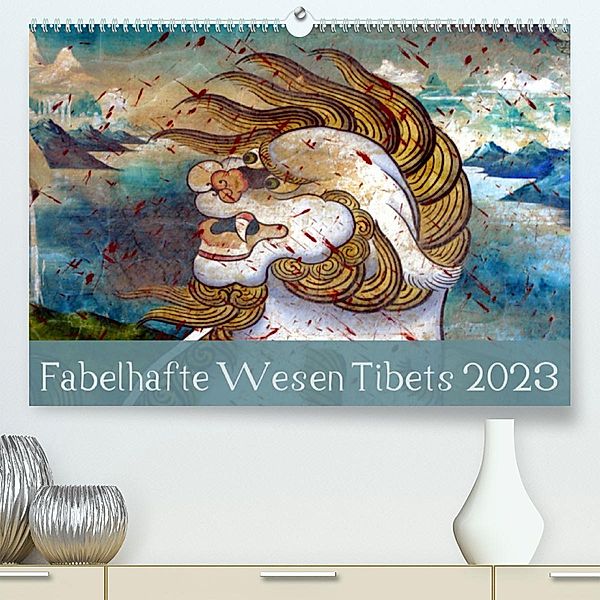 Fabelhafte Wesen Tibets 2023 (Premium, hochwertiger DIN A2 Wandkalender 2023, Kunstdruck in Hochglanz), Manfred Bergermann