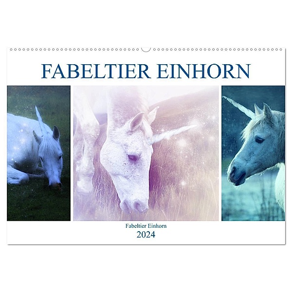 Fabeltier Einhorn (Wandkalender 2024 DIN A2 quer), CALVENDO Monatskalender, Liselotte Brunner-Klaus