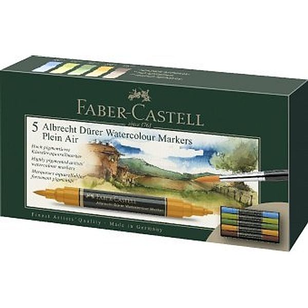 Faber-Castell Aquarellmarker, Albrecht Dürer, 5er Etui, PleinAir