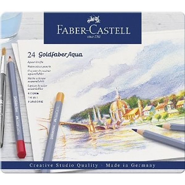 Faber-Castell Aquarellstift Goldfaber Aqua, 24er Metalletui