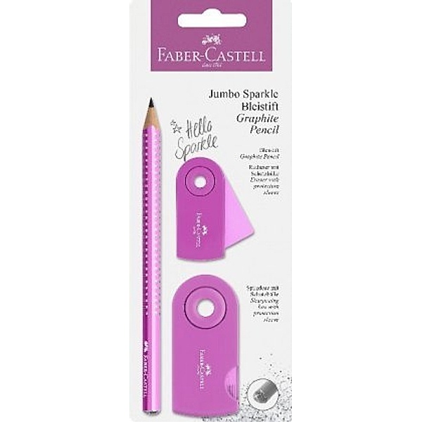 Faber-Castell Bleistiftset Jumbo Sparkle pearl pink