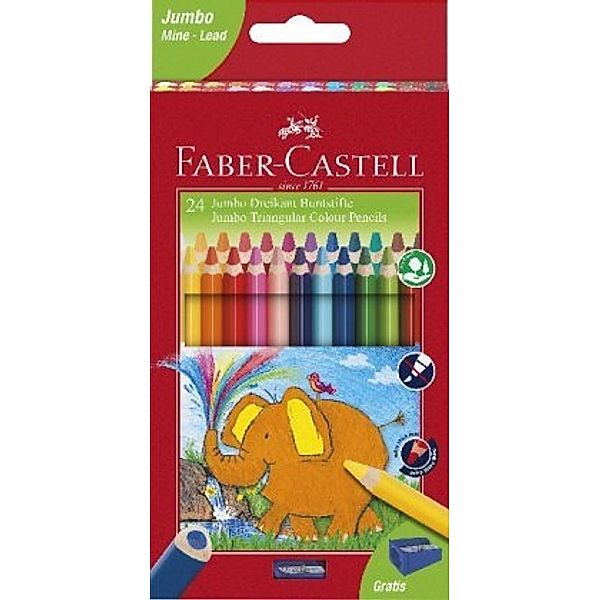 Faber-Castell Buntstift dreikant Jumbo 5.4mm 24er Karton